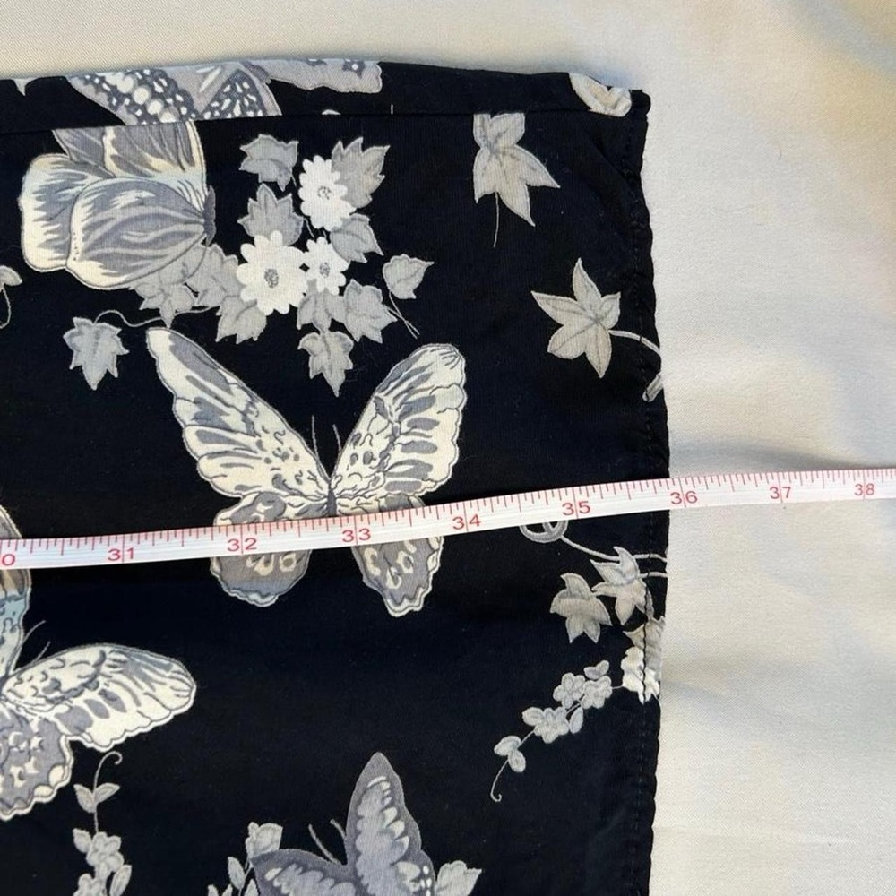 Vintage Goth Fairycore Black+Grey Butterfly Floral Midi Skirt by Vintage Studio - Picture 6 of 6